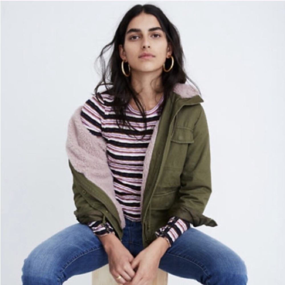 Sherpa-Trimmed Surplus Jacket